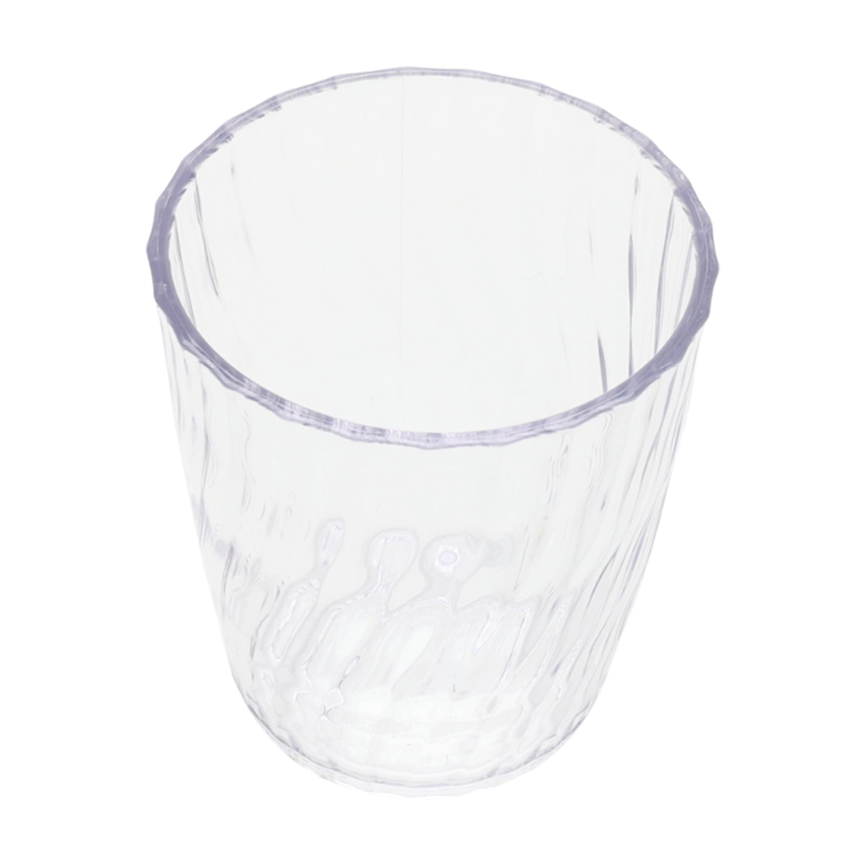 14-Ounce Acrylic Short Embossed Swirl Tumbler, Clear