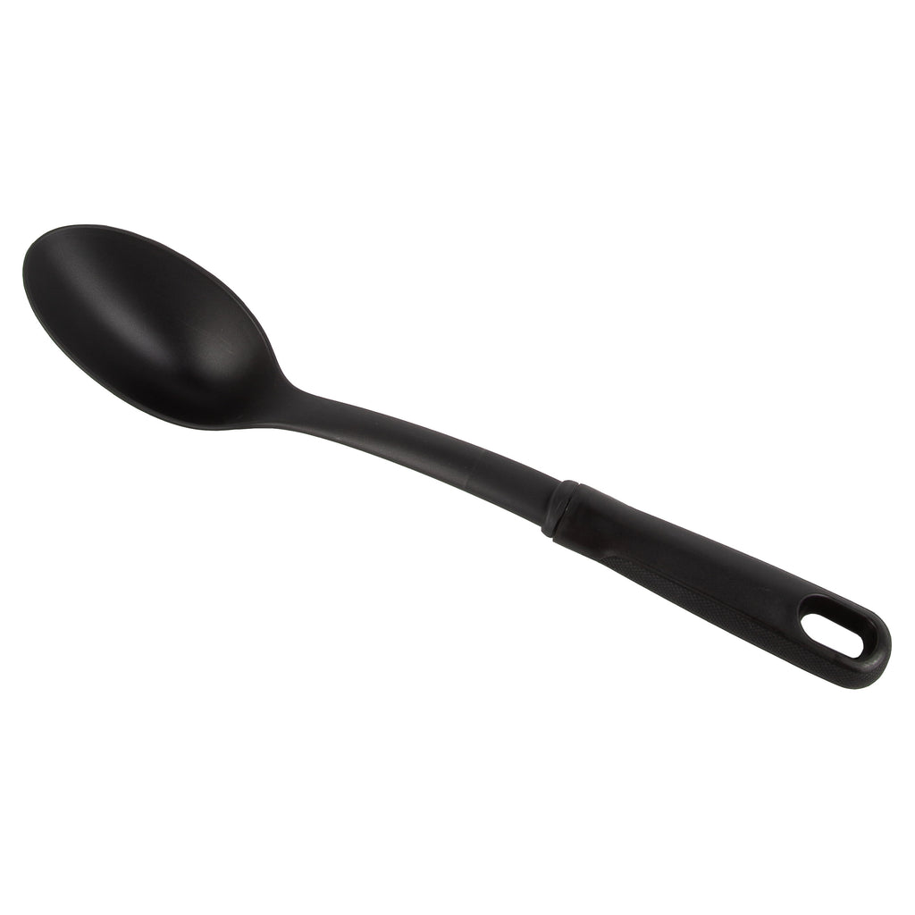 Nylon Solid Basting Spoon, Soft-Touch Handle, Black,