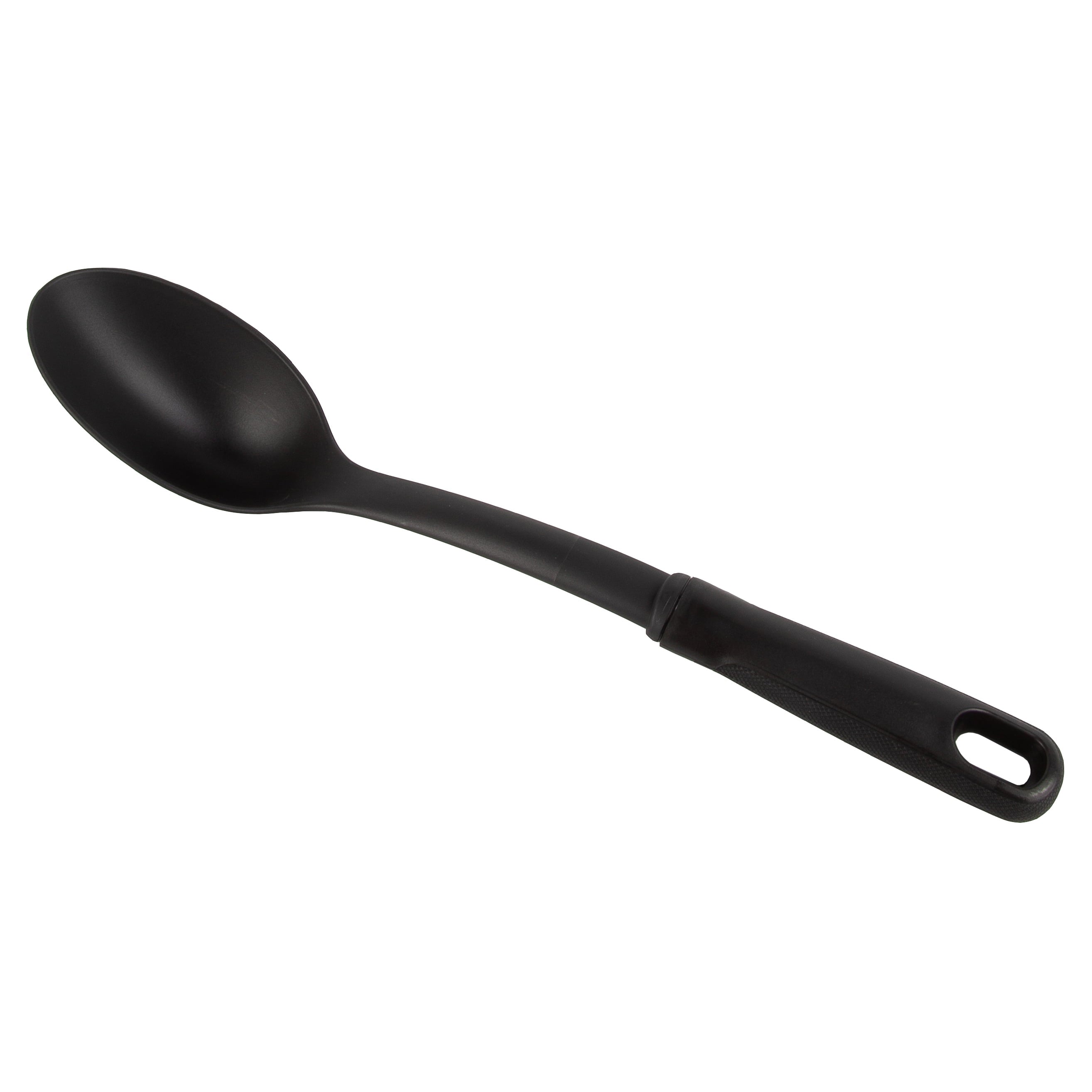 Nylon Solid Basting Spoon, Soft-Touch Handle, Black,