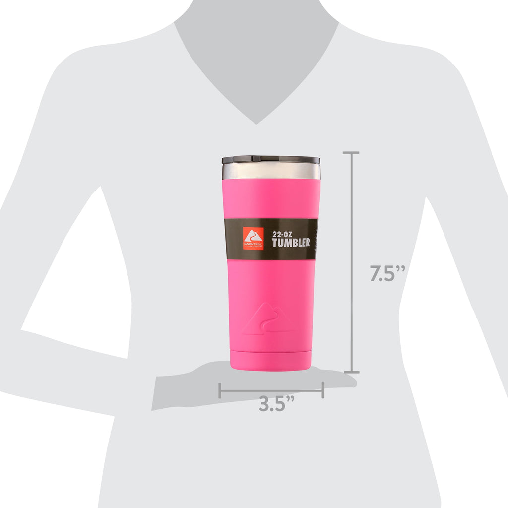 Ozark Trail 22 oz Stainless Steel Insulated Tumbler, Black