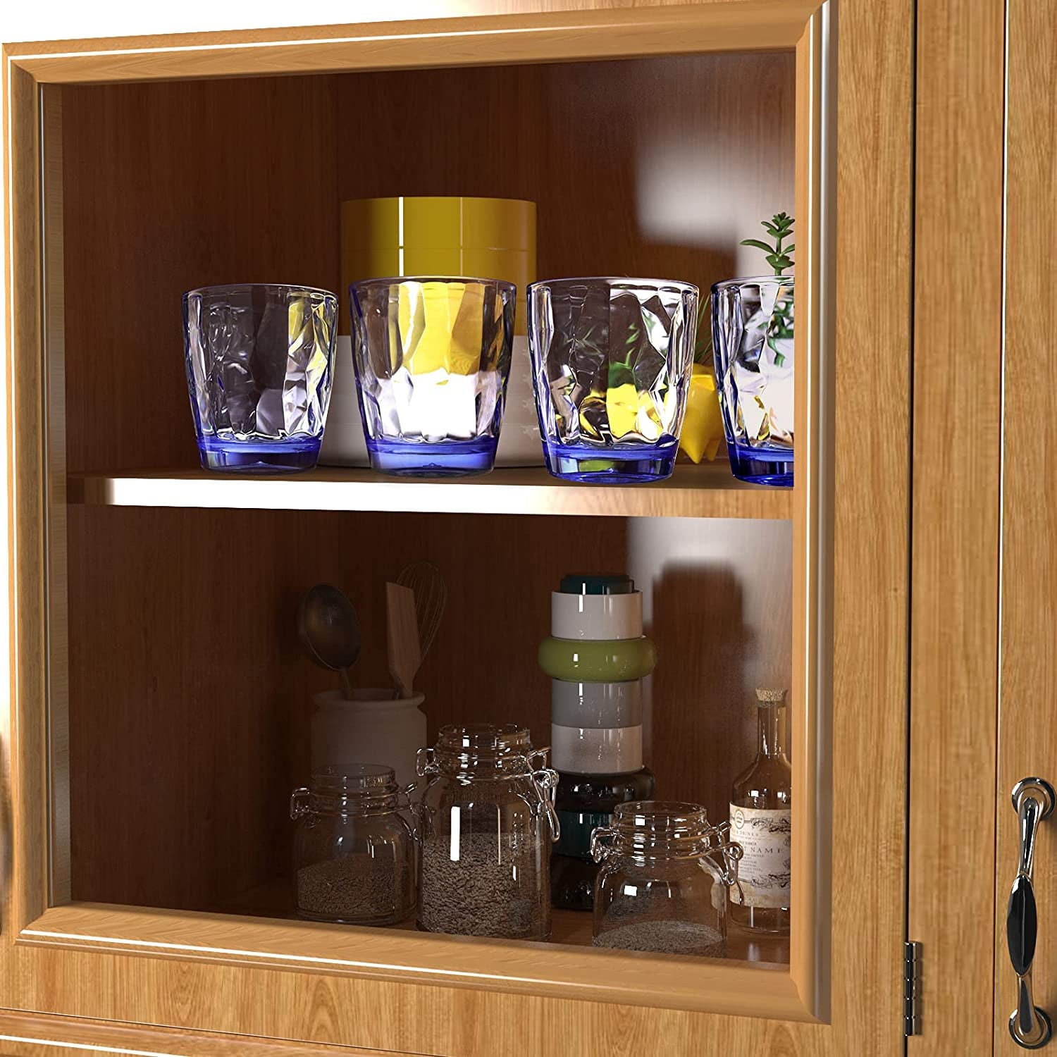 470ml Transparent Blue PC Drinkware (Set of 4)