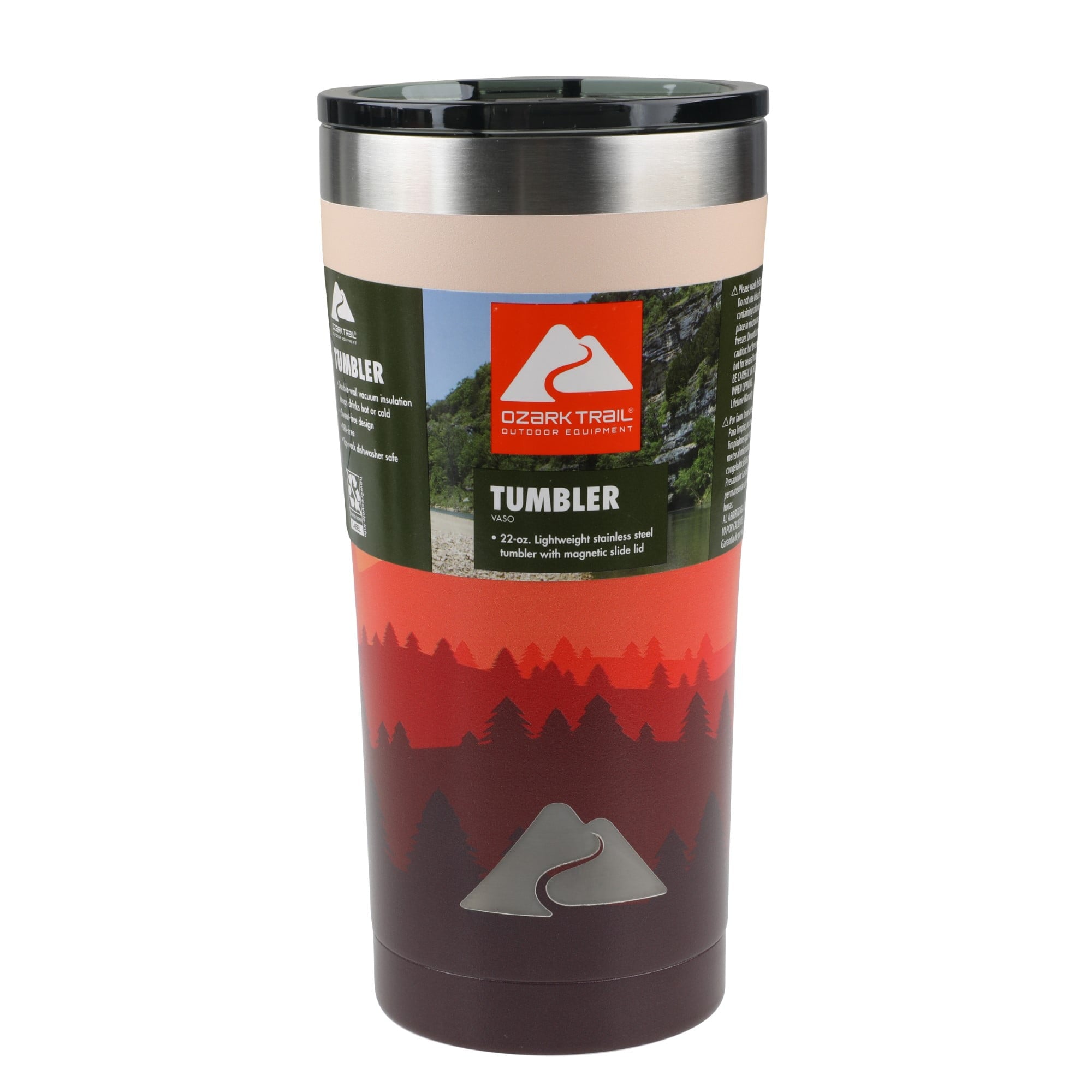 Ozark Trail 22 oz Stainless Steel Insulated Tumbler, Black