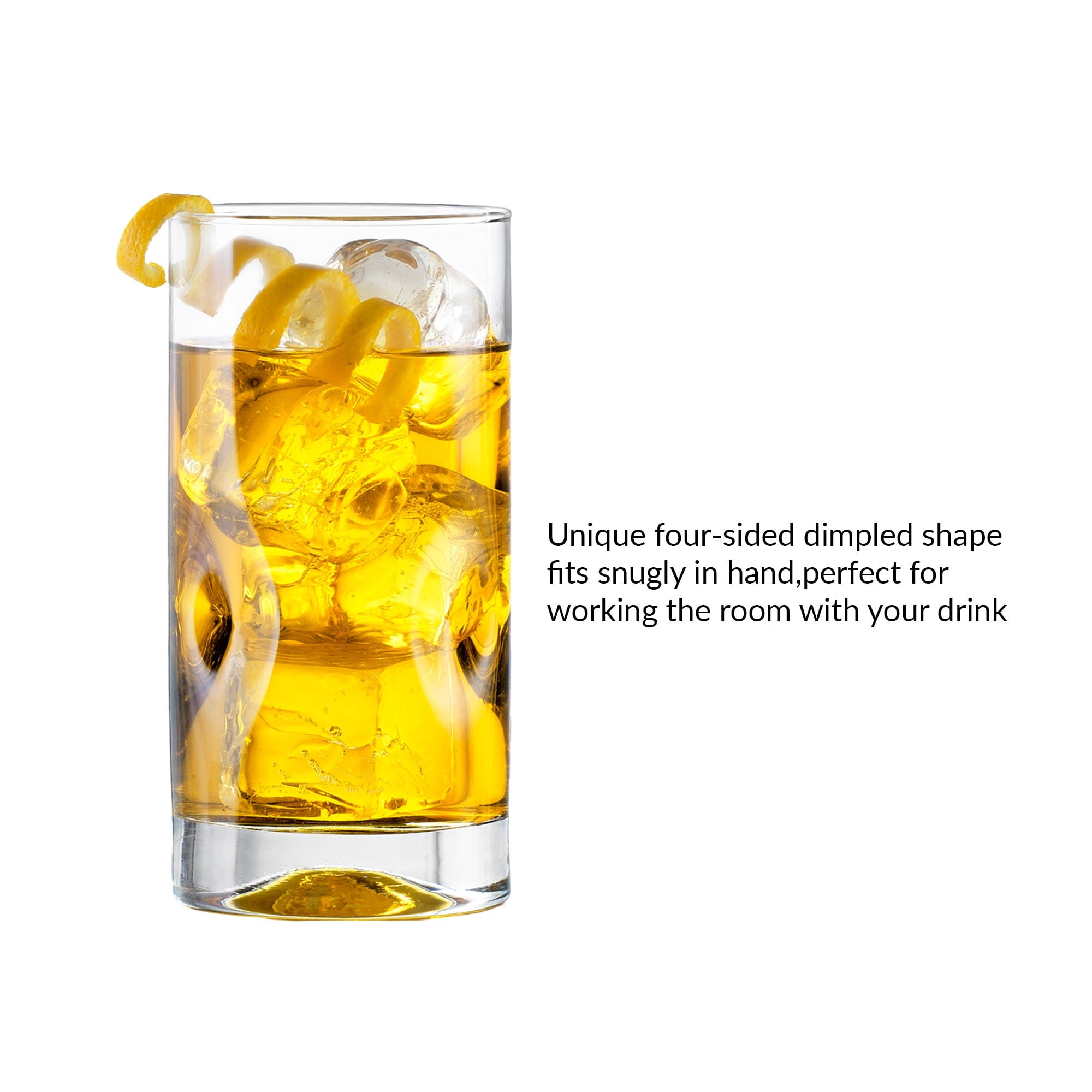 Better Homes &amp; Gardens Lyra Glass Drinkware Set, 16.7 oz, 8-Piece