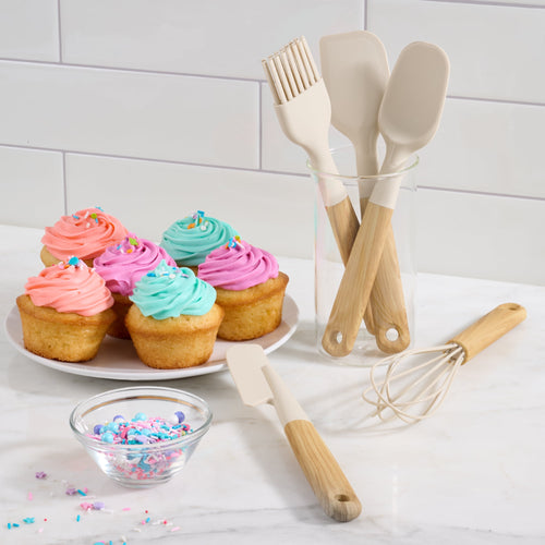 5 Piece Mini Utensils, Light Gray