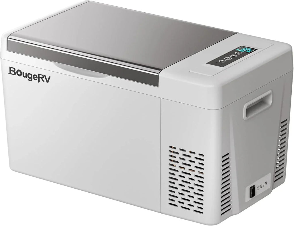 BougeRV 12 Volt Refrigerator 12V Car Fridge 23 Quart Portable Freezer Compressor Cooler 12/24V DC 110~240 Volt AC for Truck Van RV Camper SUV Travel Camping Road Trips Tailgating -7℉~50℉
