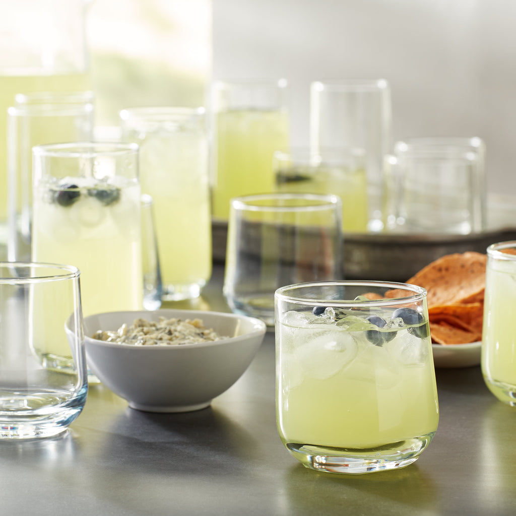 Better Homes &amp; Gardens Josie Glass Drinkware, Set of 16