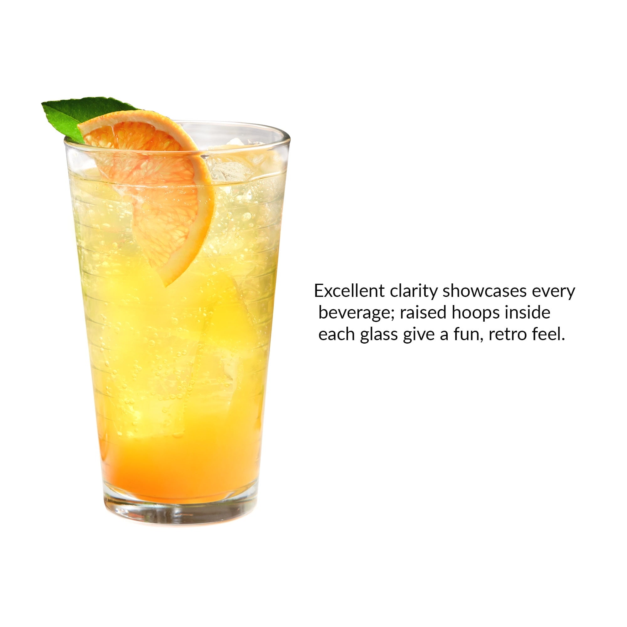 Gallant Glass Drinkware Set, 16.2 oz, 8-Piece