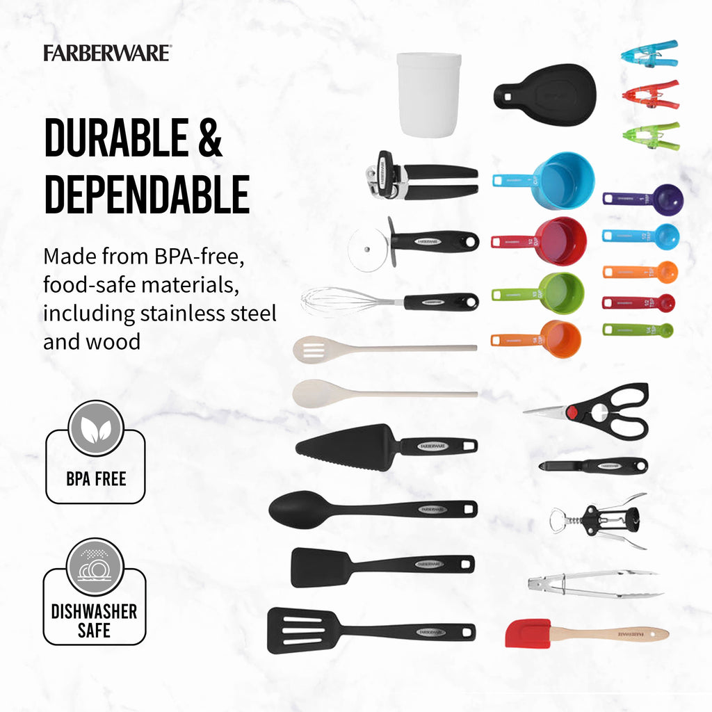28-Piece Kitchen Utensil &amp; Gadget Set, Multicolor