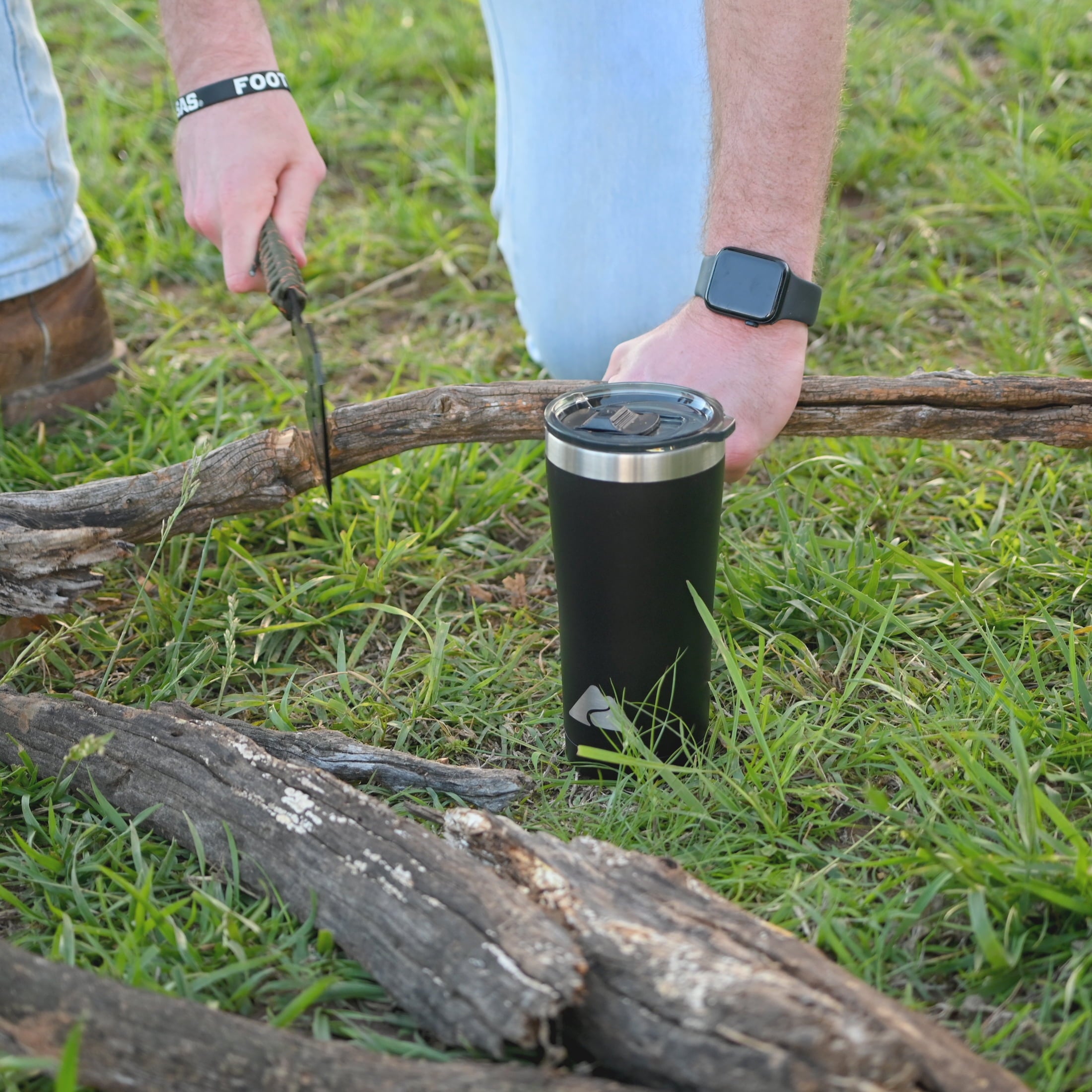 Ozark Trail 22 oz Stainless Steel Insulated Tumbler, Black