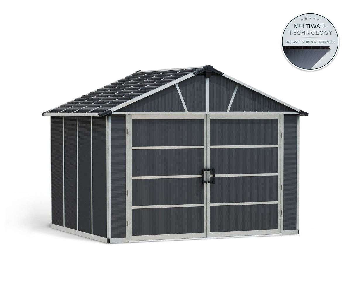 CANOPIA Multi-Function Polycarbonate Yukon Shed, 11x9-ft