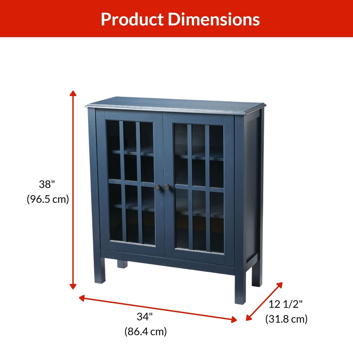 Canvas Dryden Accent Cabinet, Navy