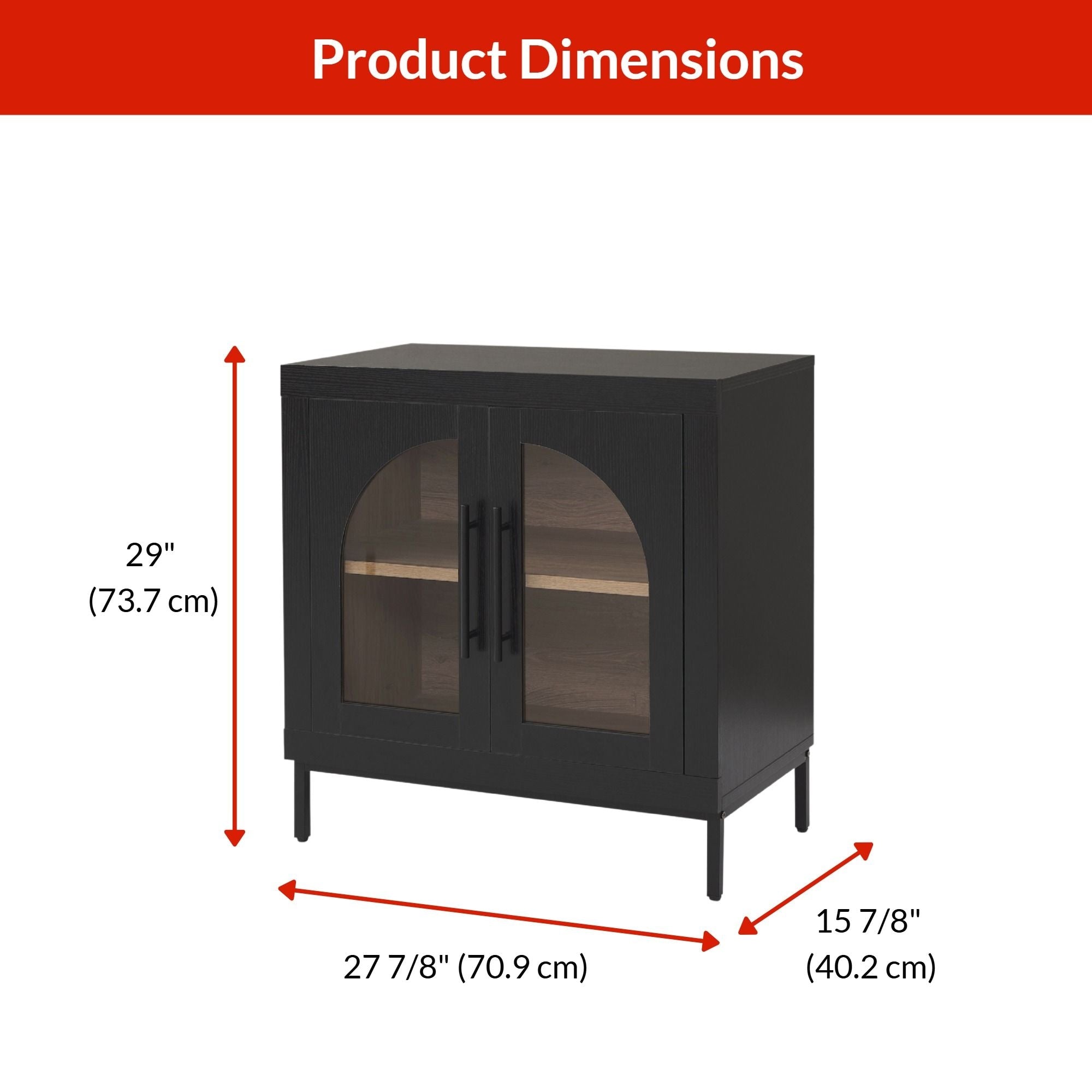 Canvas Hinton Cabinet, Black