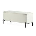 Canvas Picton Storage Bench, White