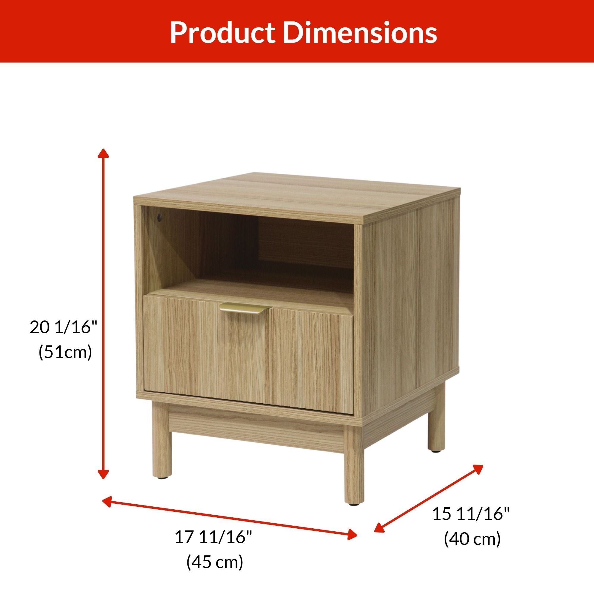 Canvas Winkler Side Table, Oak