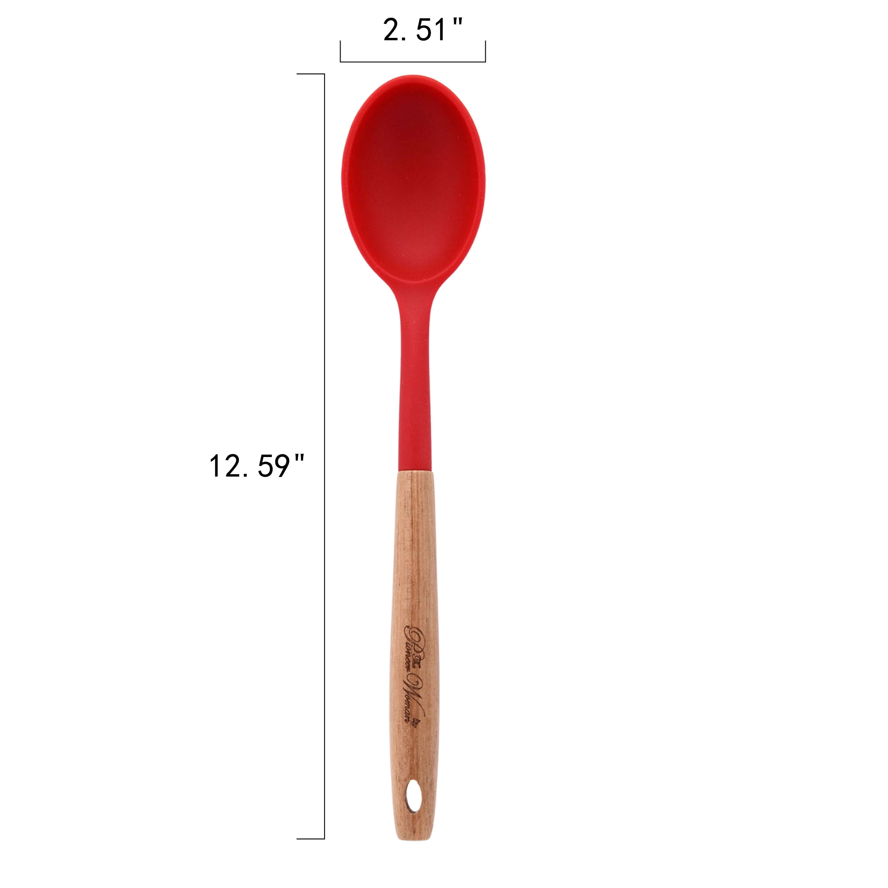 10-Piece Silicone and Acacia Wood Handle Cooking Utensils Set, Blue