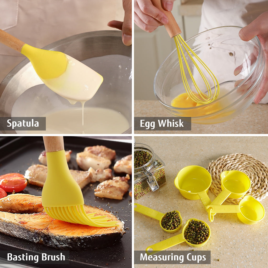 32 PCS Silicone Cooking Utensils Set, 446°F for Nonstick Cookware