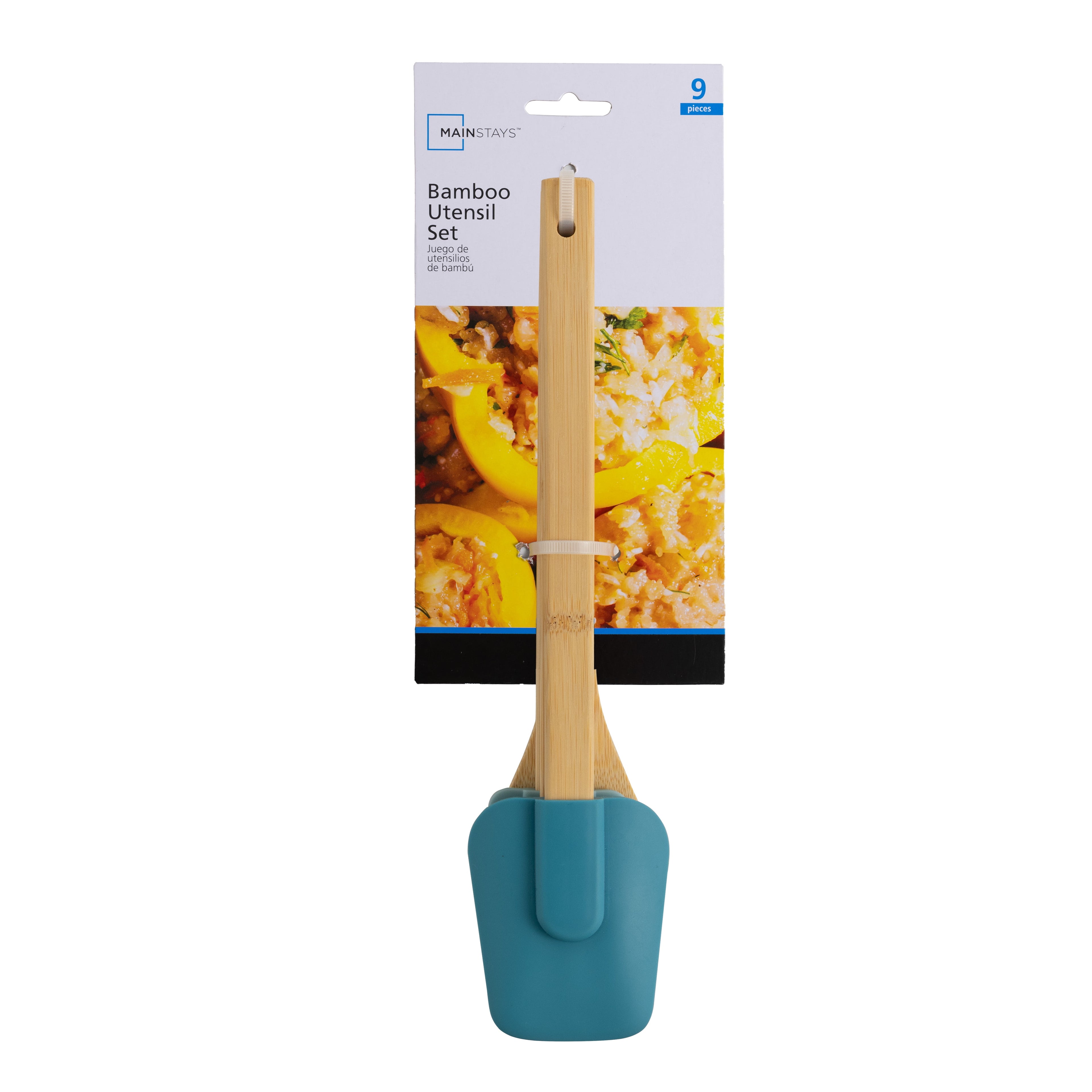 9-Piece Bamboo Gadgets Kitchen and Cooking Utensil Sets, Blue
