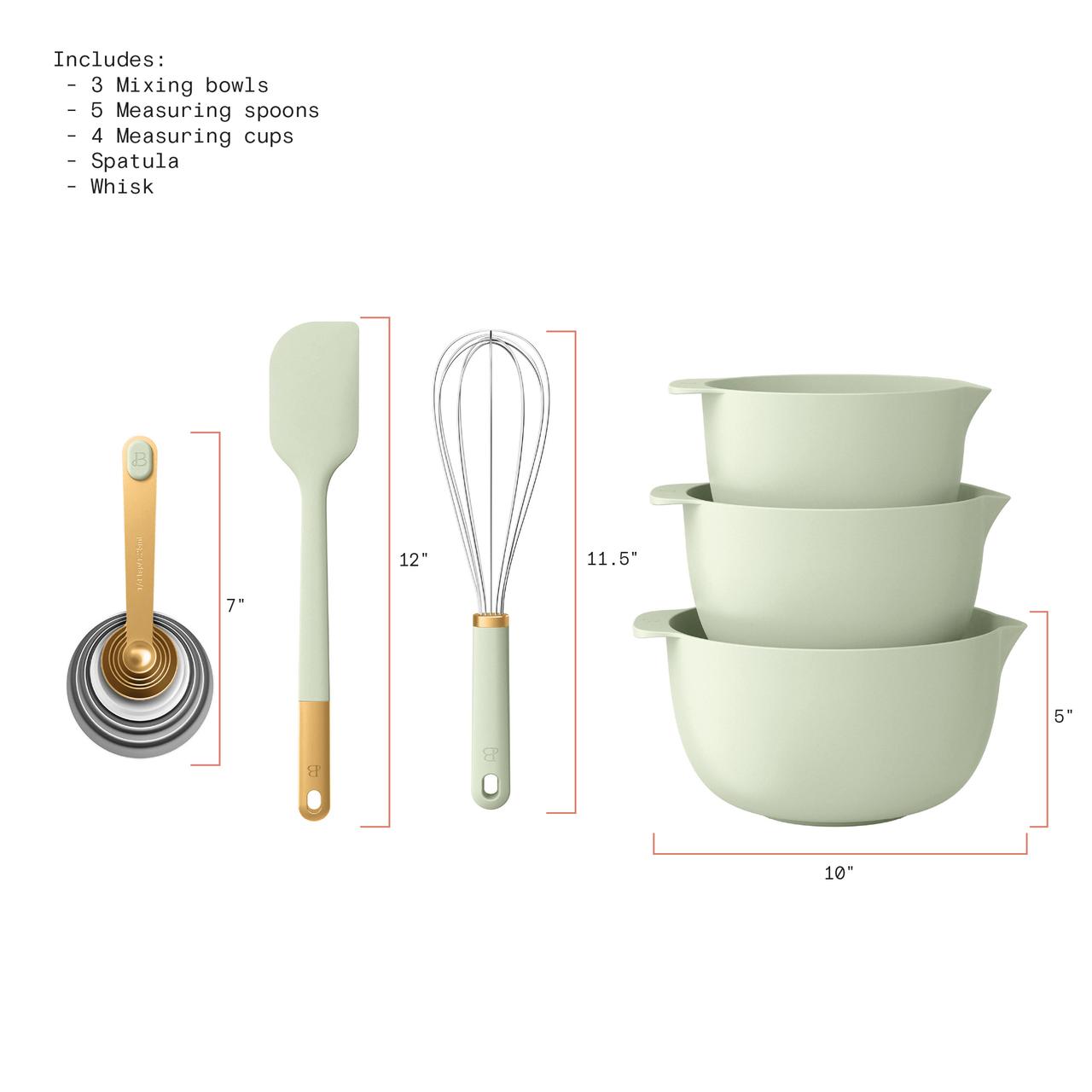 14-Piece Mix &amp; Measure Set, Porcini Taupe by Drew Barrymore