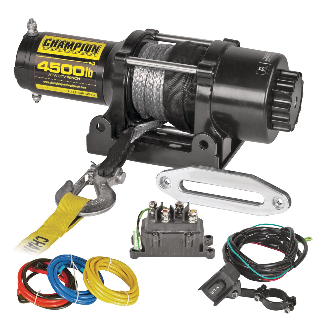 Champion Power Equipment 14051 Synthetic Rope Winch Kit, 4,500-lb