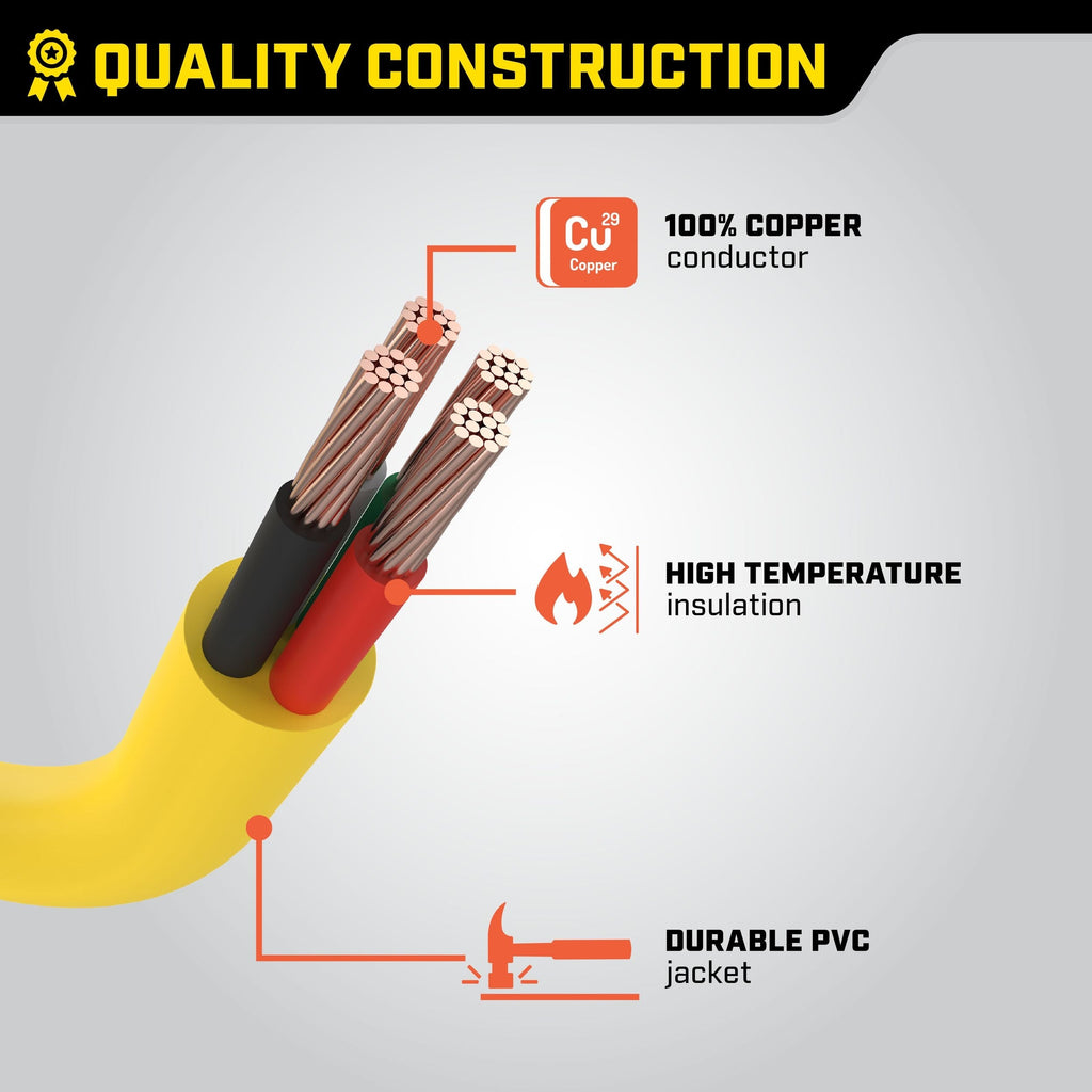 Champion Power Equipment 30A, 250V Flat Generator Extension Cord, 25-ft