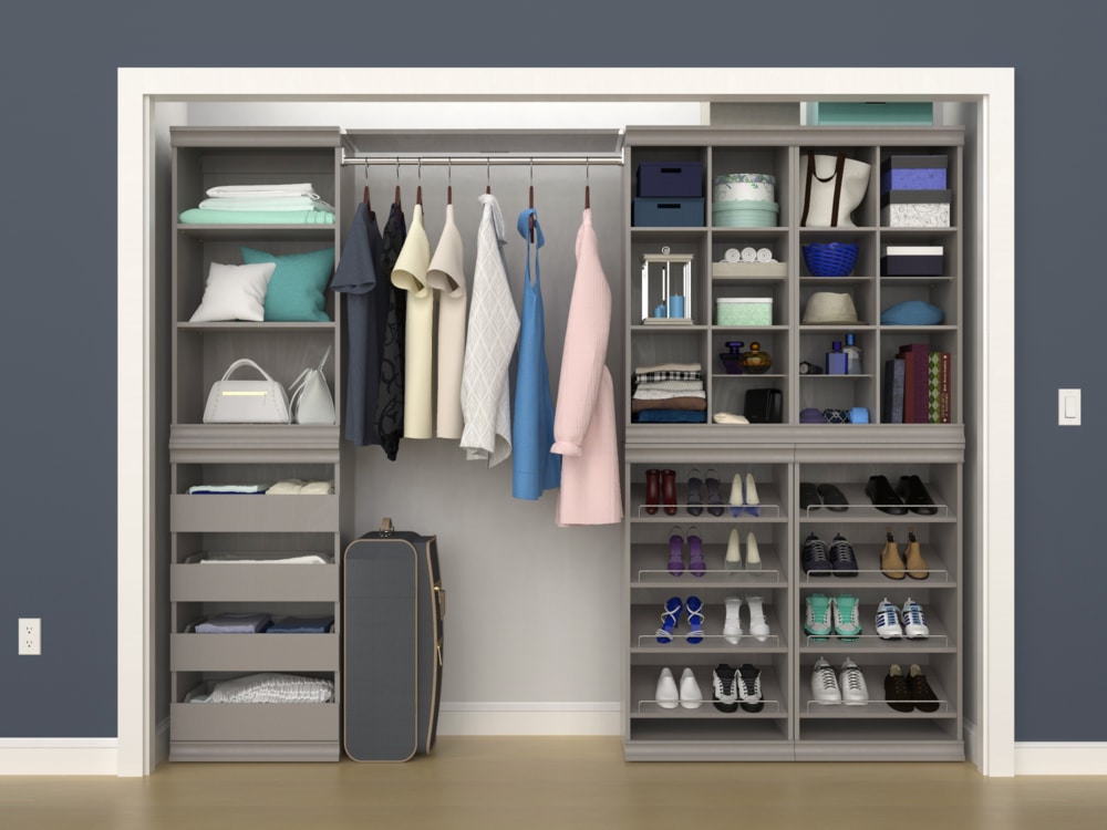 ClosetMaid Modular Stackable Closet Storage Shelf Unit, Taupe