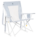 Front right view of the Heathered Light Blue Comfort Pro Rocker XL.