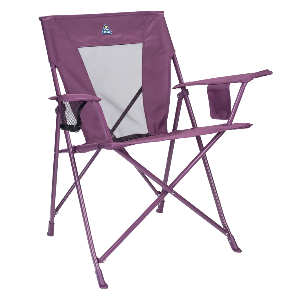 Front right angle of the Comfort Quad Chair in pastel amethyst.