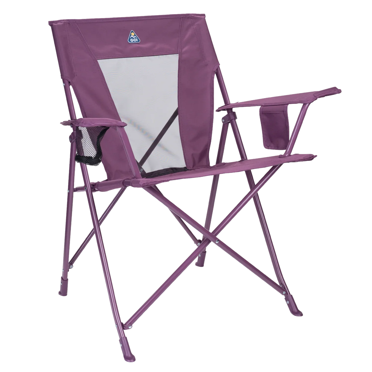 Front right angle of the Comfort Quad Chair in pastel amethyst.