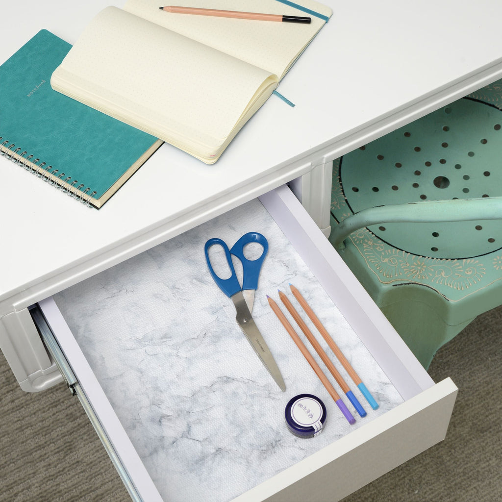 Con-Tact Grip Prints Non-Adhesive Cushioned Shelf/Drawer Liner, Marble, 18-in x 4-ft