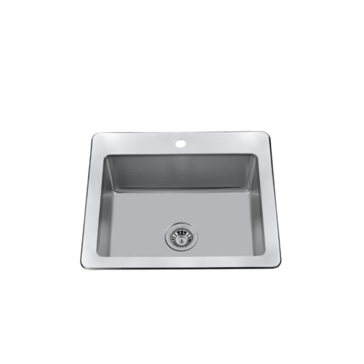 CraftX 25-in Brushed Satin Stainless Steel Drop-in Sink