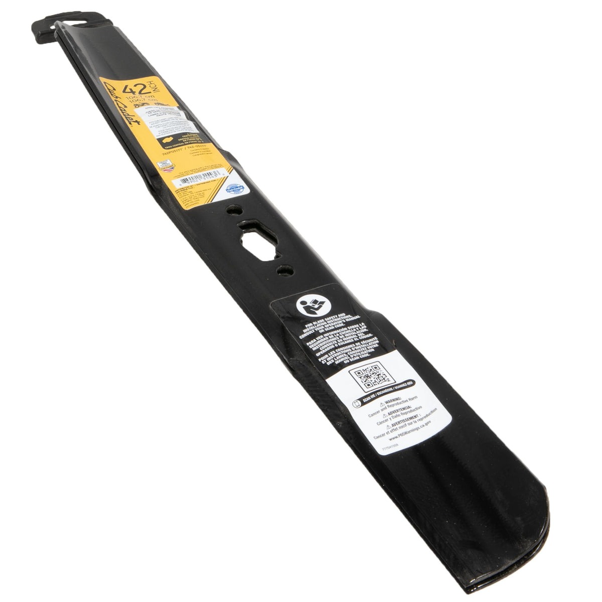 Cub Cadet Replacement High-Lift S-Blade Set, Fits 2022 & After Models, Black, 42-in, 2-pk