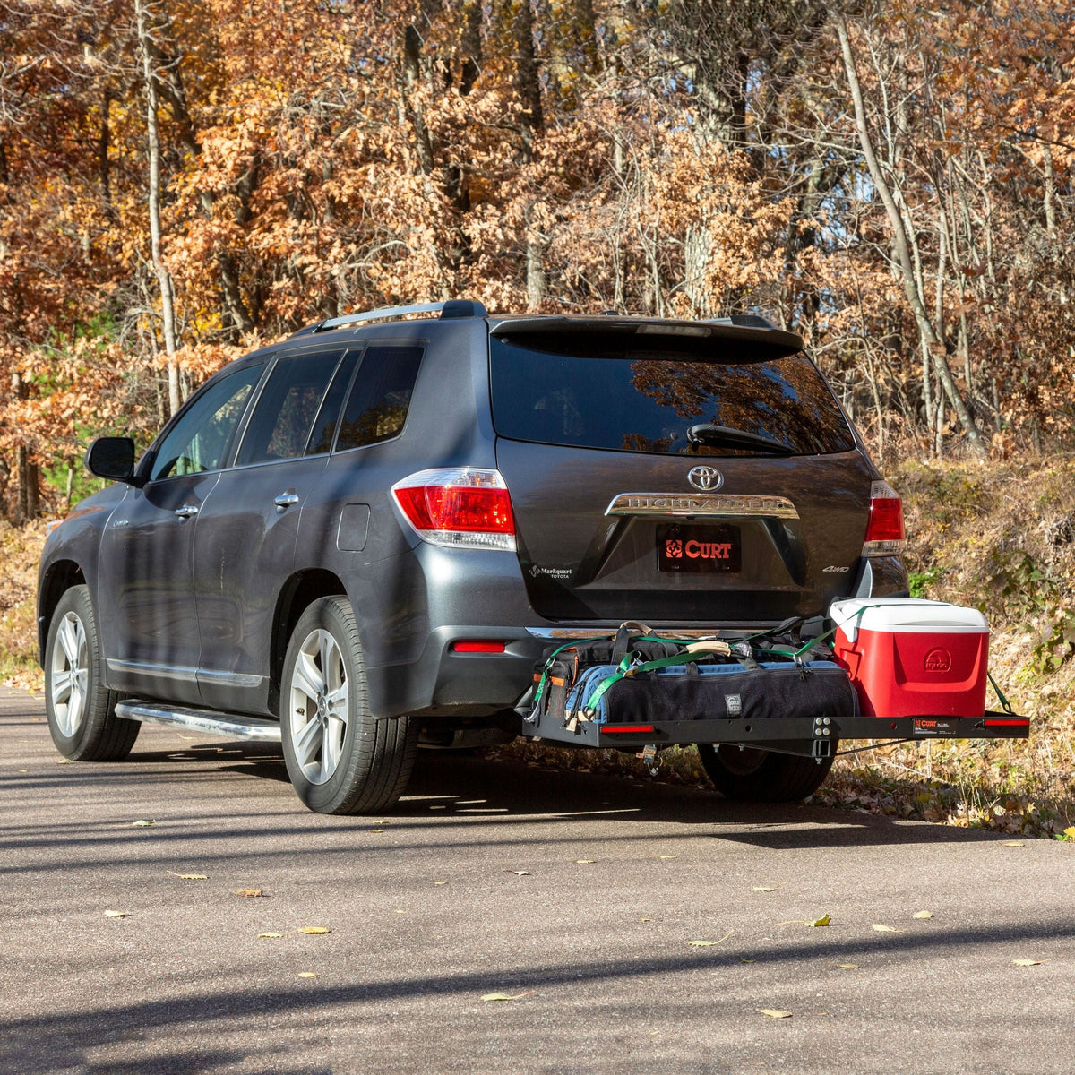 CURT 18110 Steel Tray-Style Cargo Carrier, 48 x 20-in, 300-lb