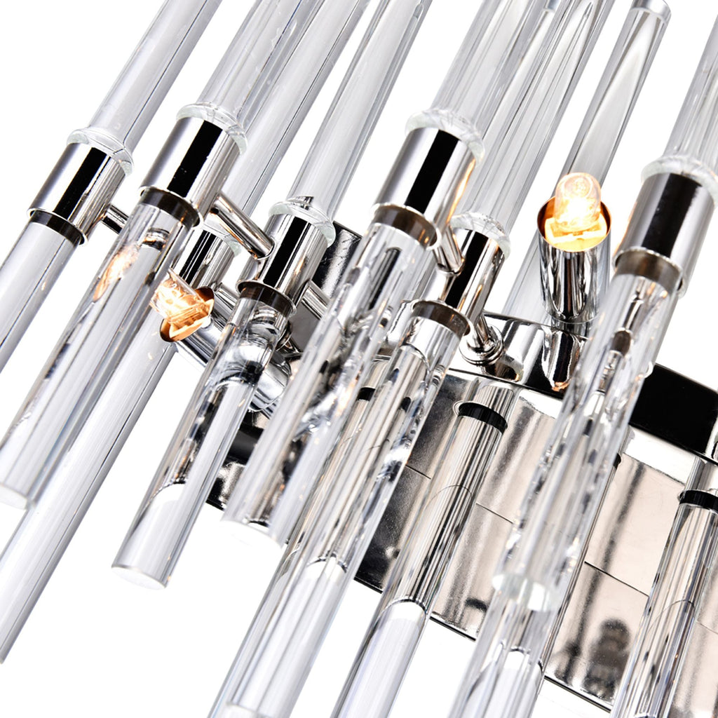 CWI Lighting Miroir 4-Light Nickel Vanity Light