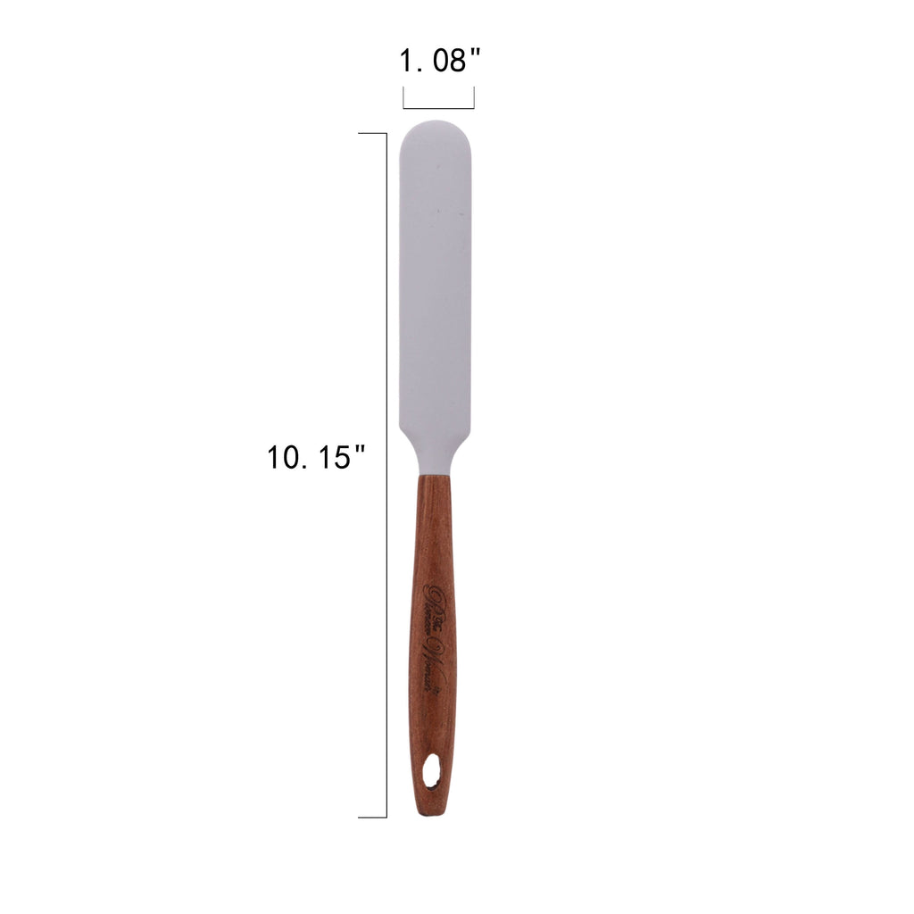 10-Piece Silicone and Acacia Wood Handle Cooking Utensils Set, Blue