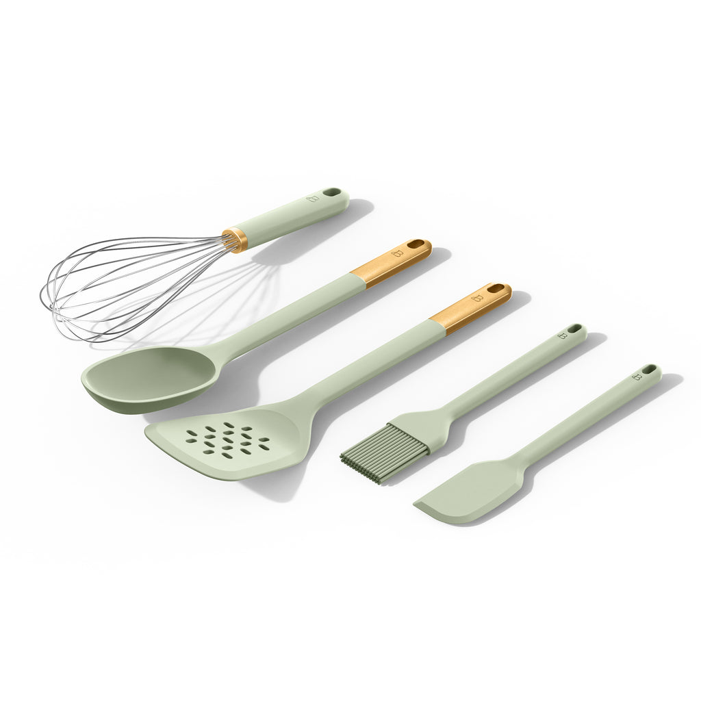 5-Piece Kitchen Tool Set, Porcini Taupe by Drew Barrymore