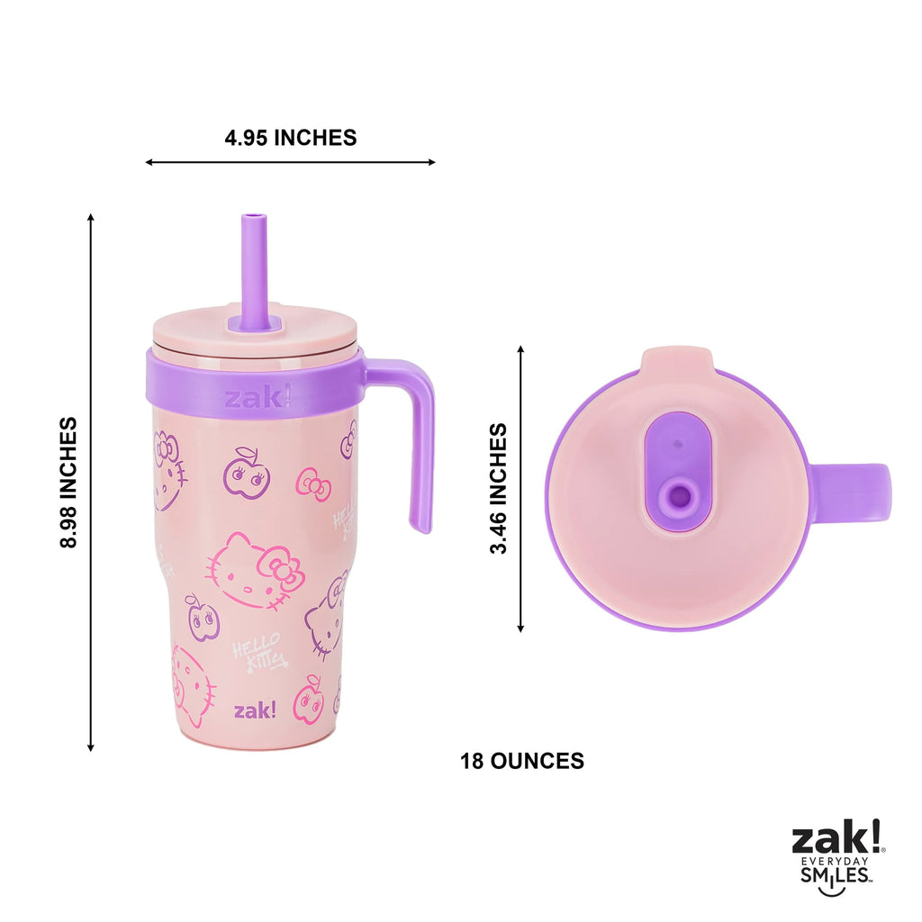 18oz Stitch Kids Straw Handle Tumbler