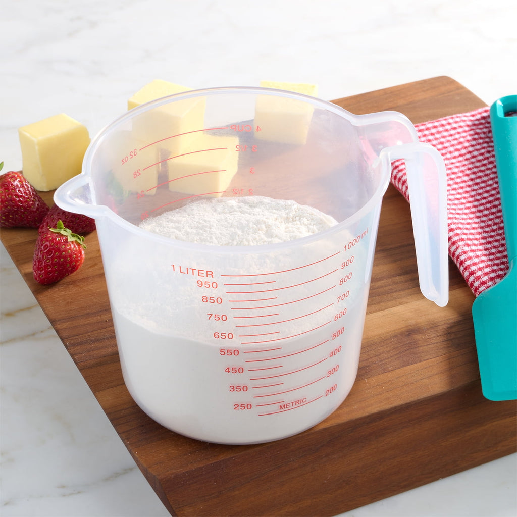 4 Cup PP Plastic Measuring Cup, 32 oz, Clear