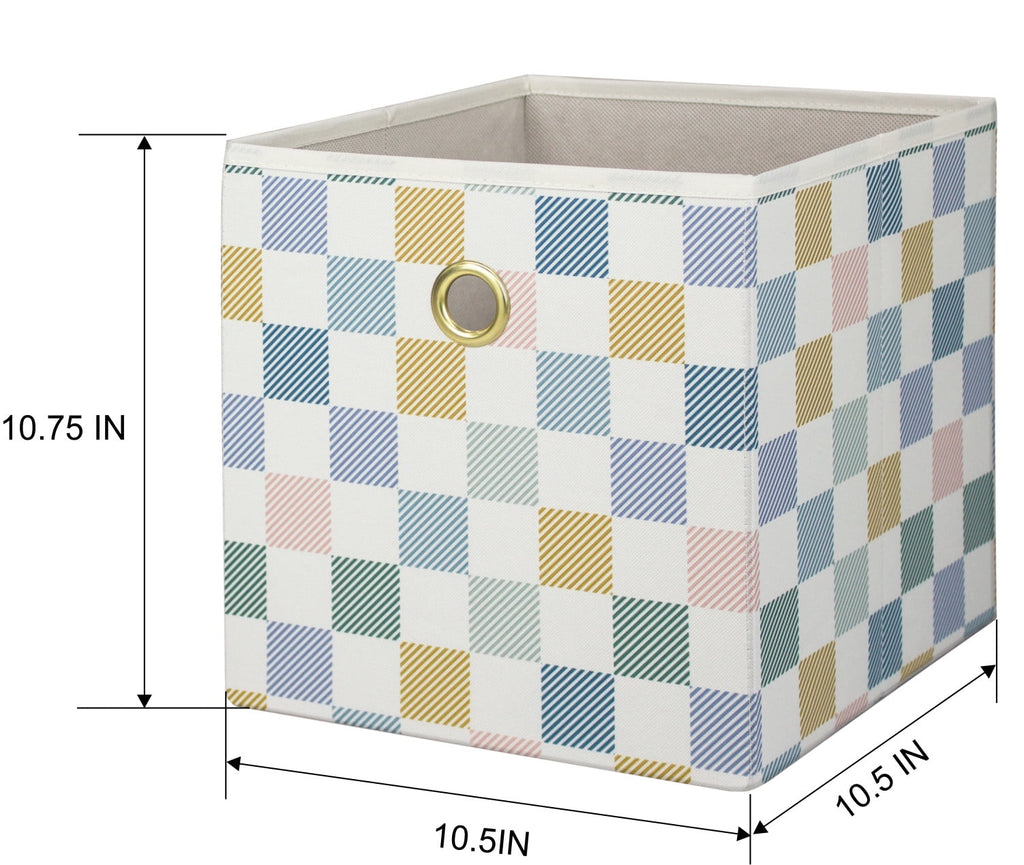 Collapsible Fabric Cube Storage Bin, Rich Black