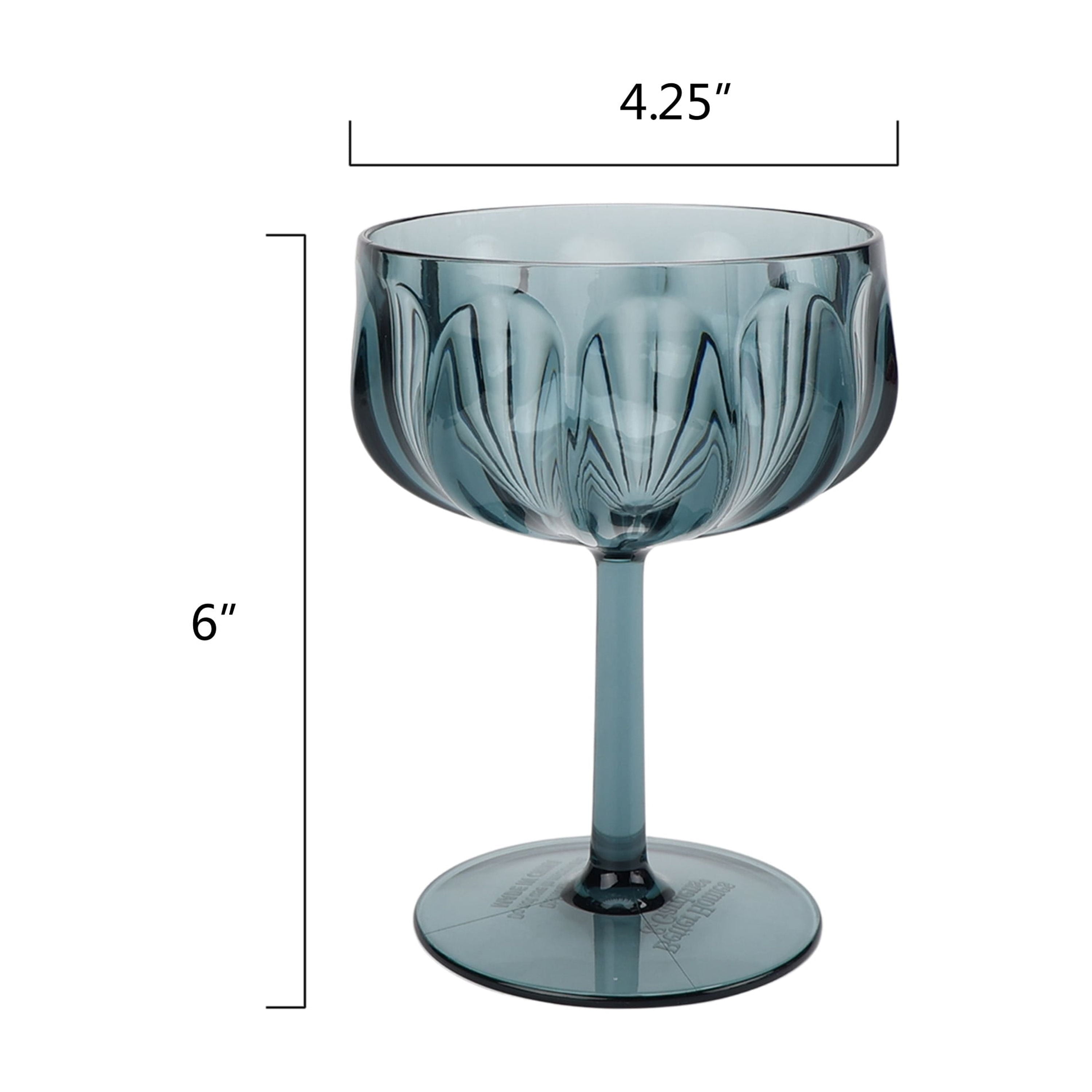 Better Homes &amp; Gardens 13-Ounce Tritan Plastic Coupe Glass, Blue
