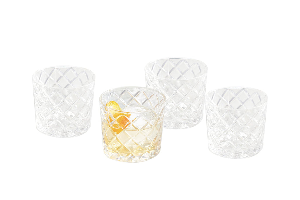 Better Homes &amp; Gardens Diamond Cut Old Fashioned Glass, 4-Pack