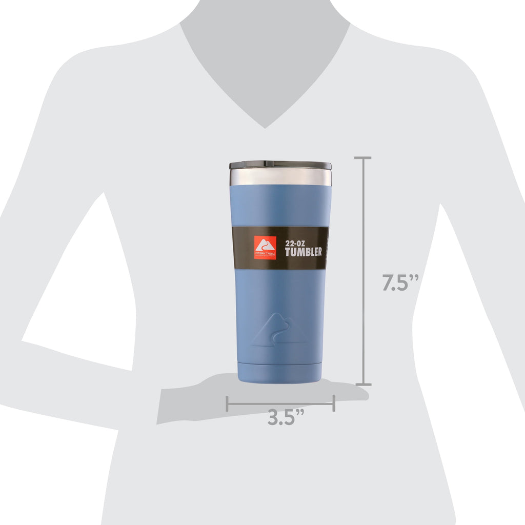 Ozark Trail 22 oz Stainless Steel Insulated Tumbler, Black