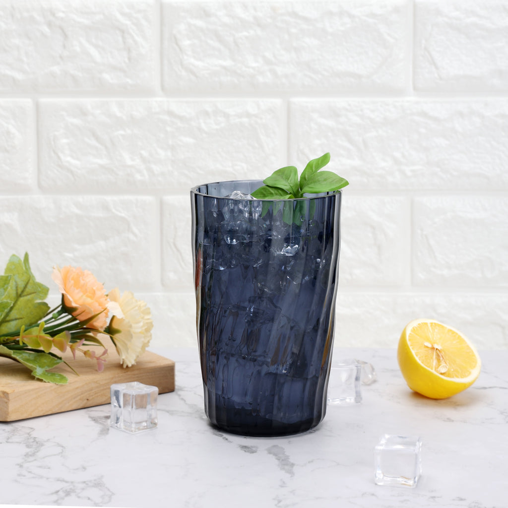 20-Ounce Acrylic Tall Embossed Swirl Tumbler, Blue