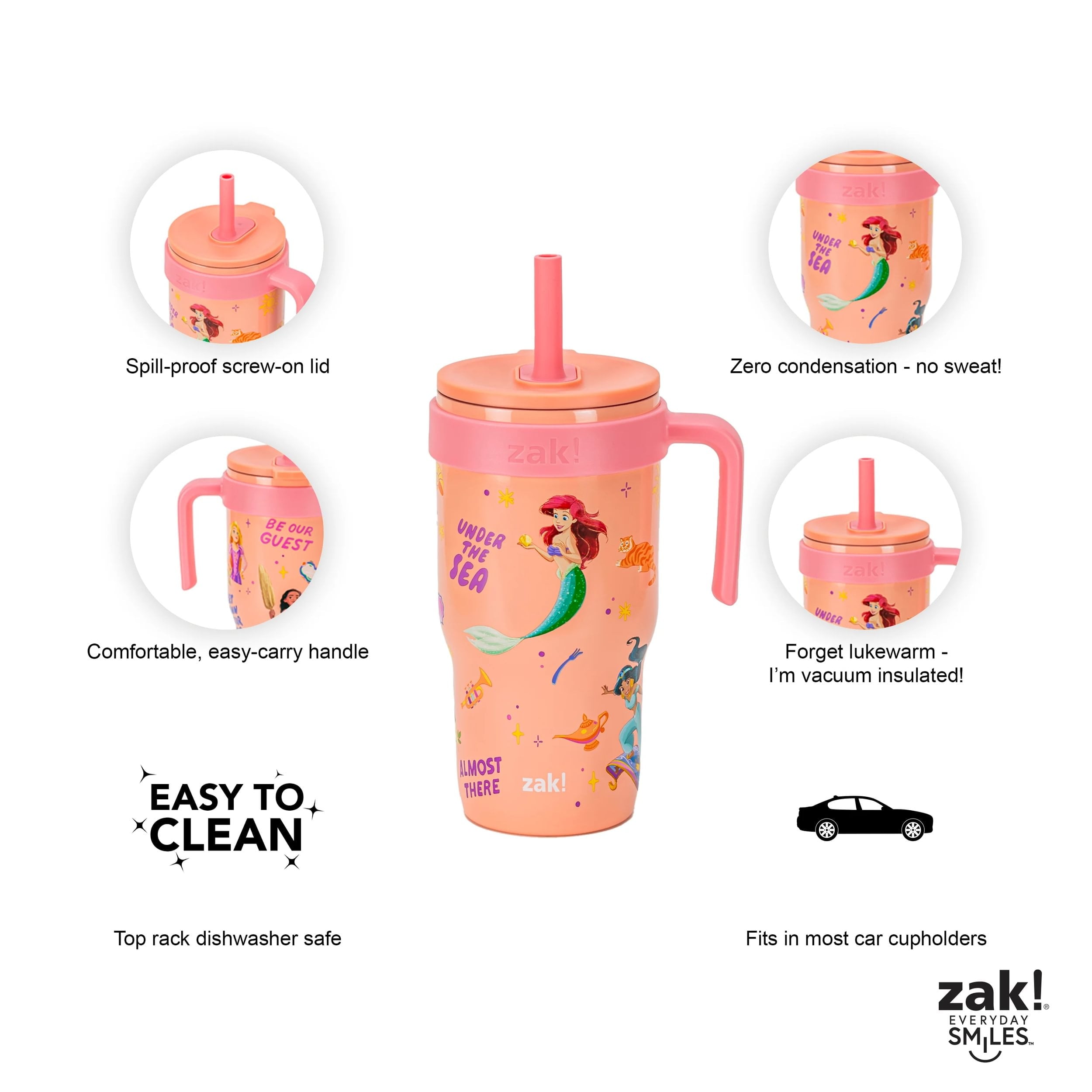 18oz Stitch Kids Straw Handle Tumbler