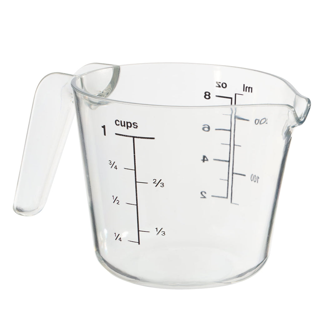 1 Cup Large Spout Plastic Measuring Cup, Clear