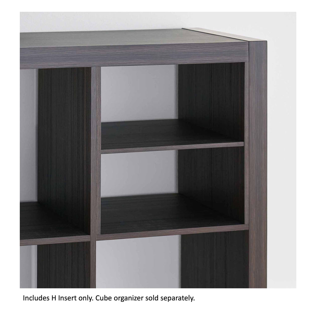 Better Homes &amp; Gardens H Shelf Insert for Cube Organizers, Tobacco Oak