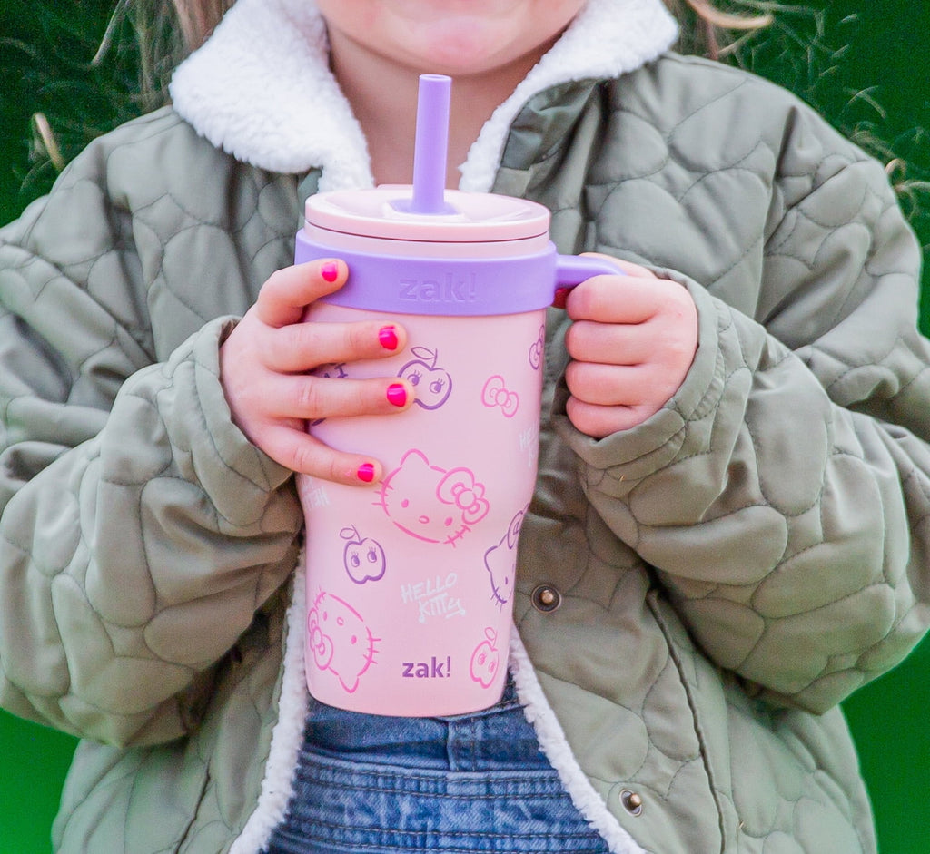 18oz Stitch Kids Straw Handle Tumbler