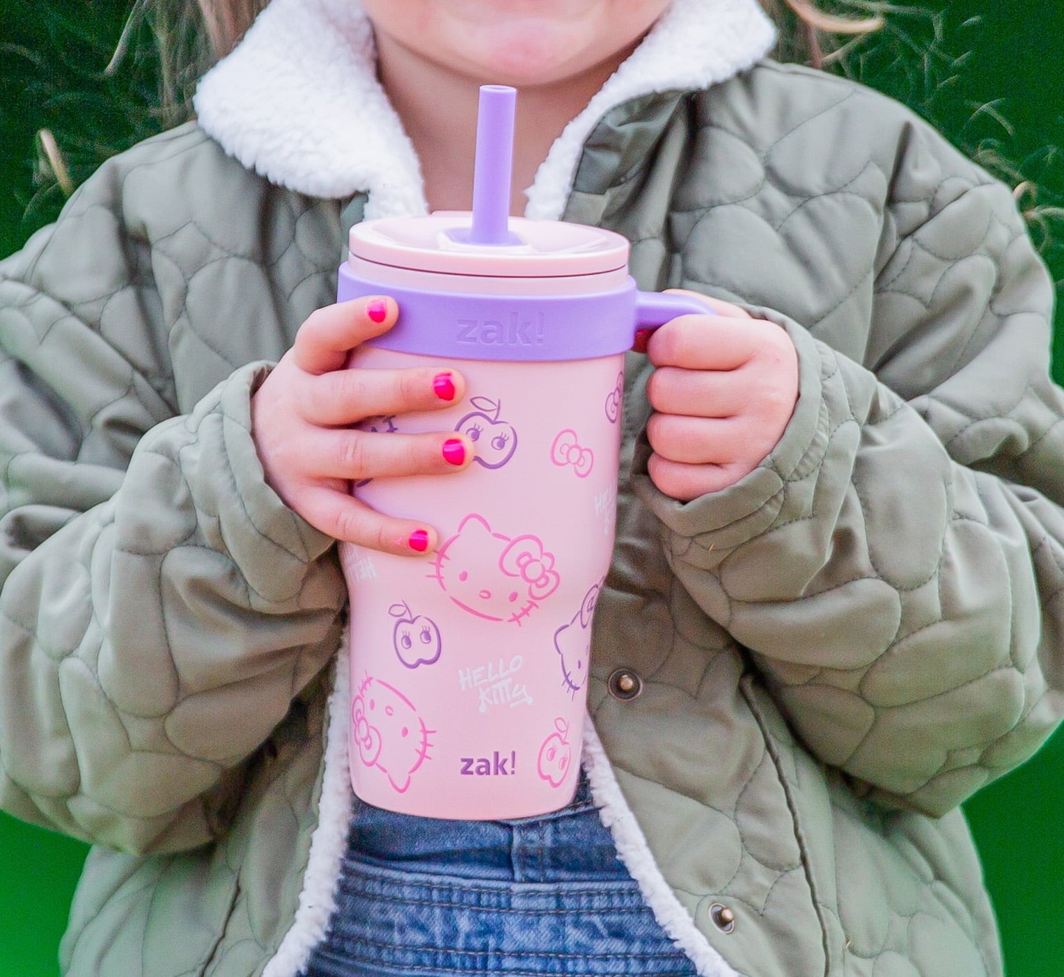 18oz Stitch Kids Straw Handle Tumbler