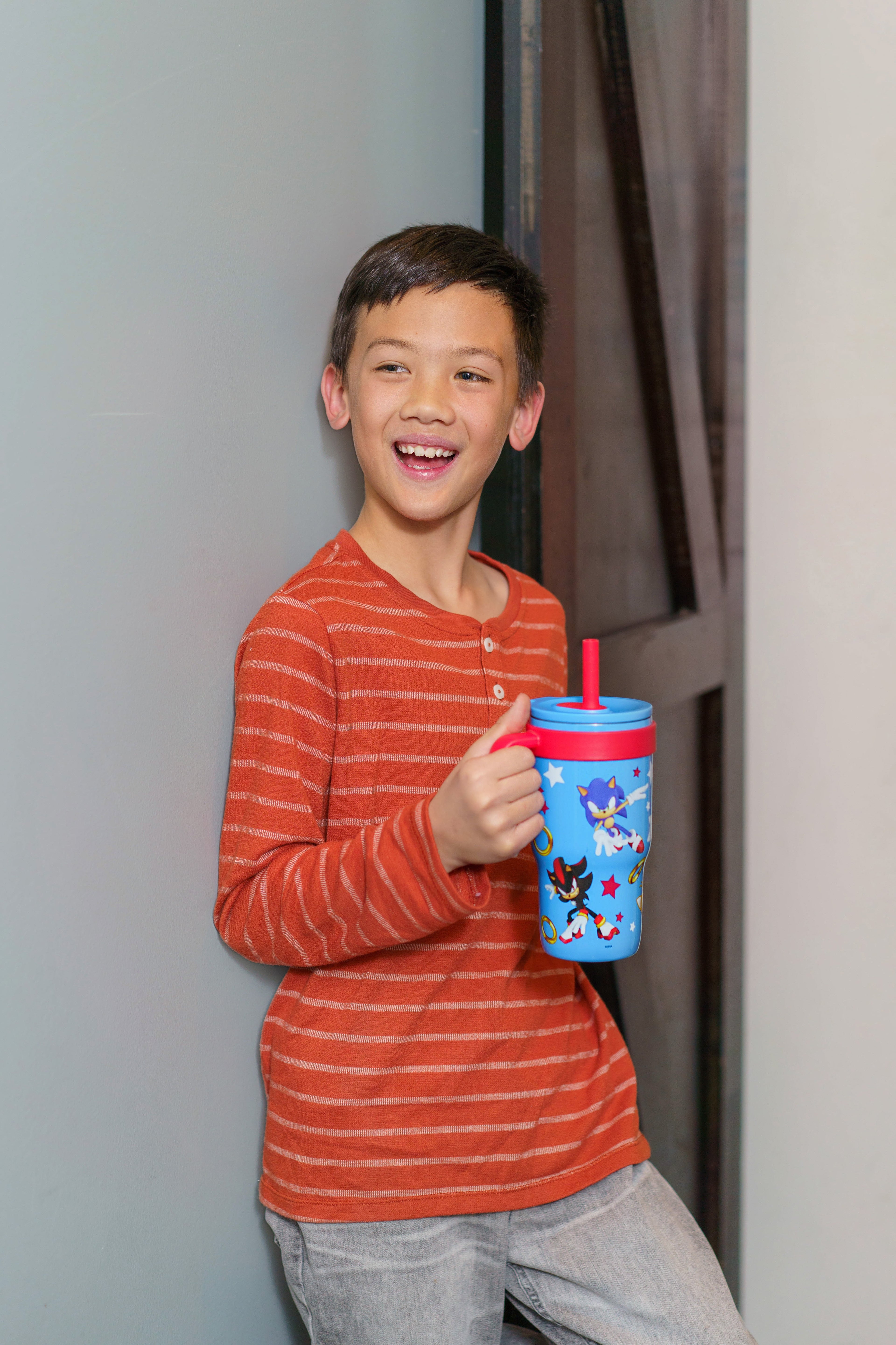 18oz Stitch Kids Straw Handle Tumbler