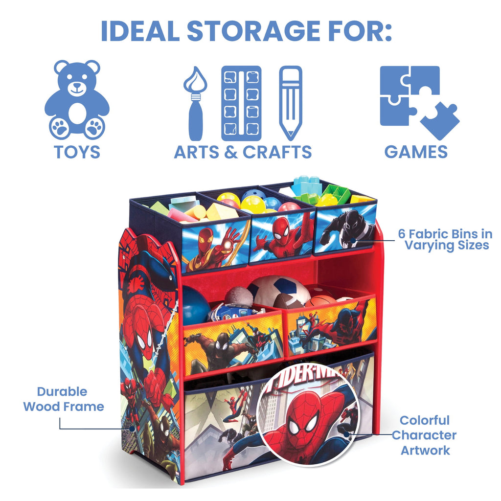 Design and Store 6 Bin Toy Storage Organizer by