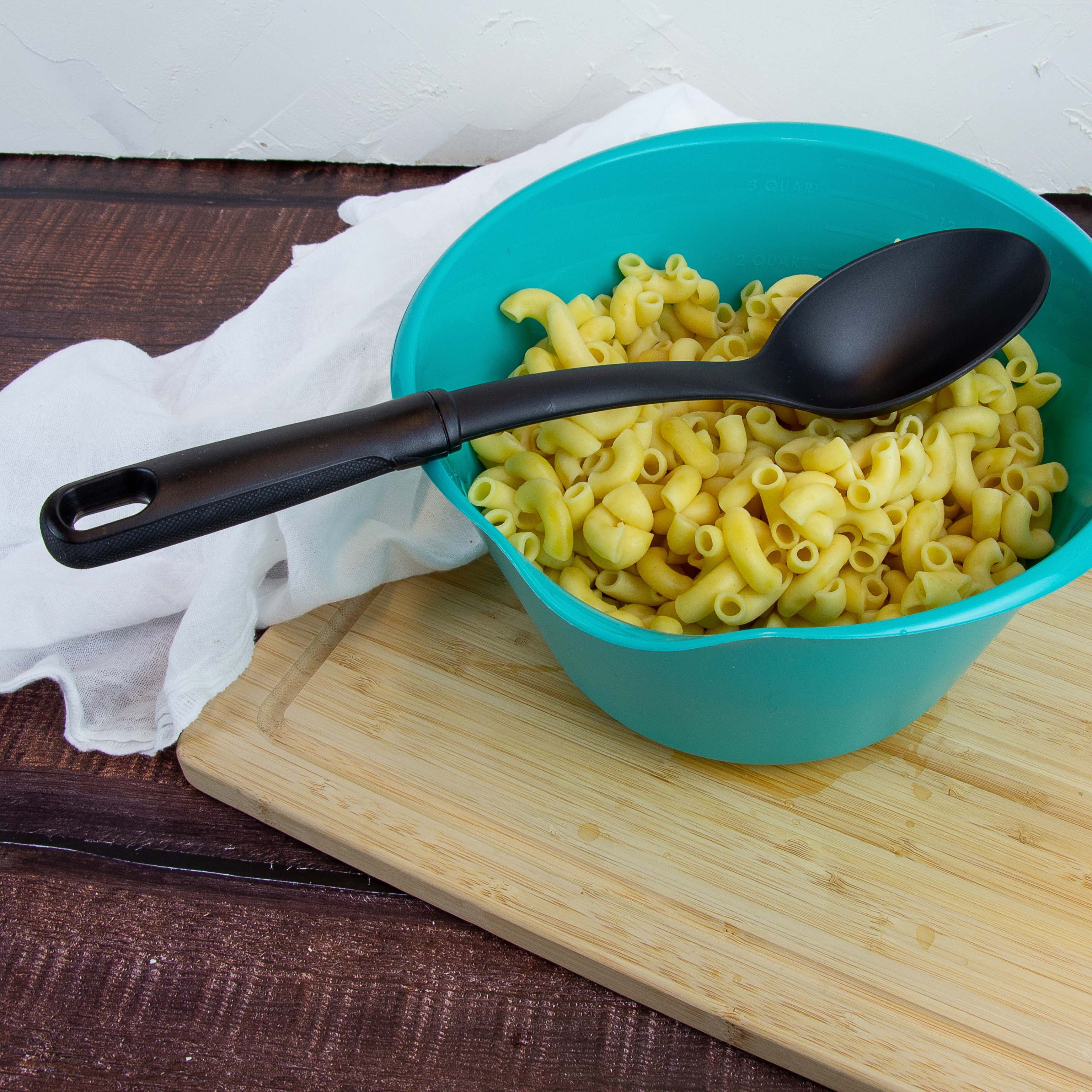 Nylon Solid Basting Spoon, Soft-Touch Handle, Black,